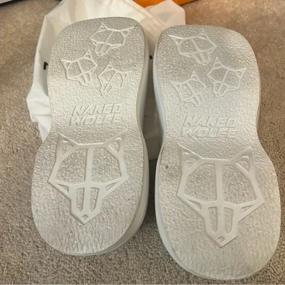 Naked Wolfe Daze White Platform Flatform Sandal 39 9 - Picture 4 of 5